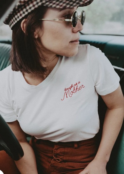 Tough As A Mother Fitted White- XL