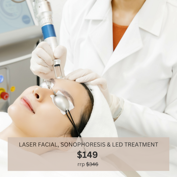 Laser Facial, LED & Sonophoresis