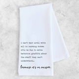 Bathroom Graffiti - Organic Cotton Tea Towel