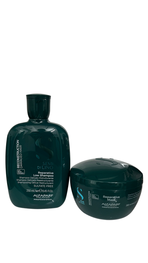 Semi di Lino Reconstruction Shampoo 8.45oz & Nutritive Mask 6.76oz Set