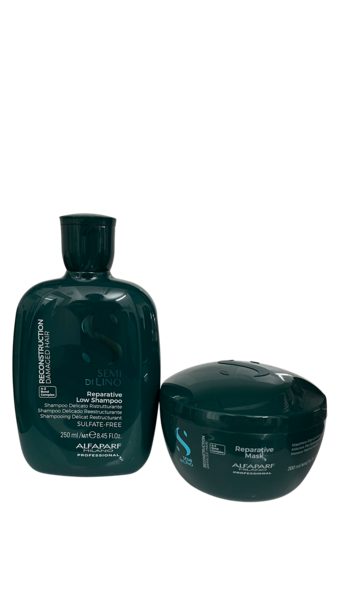 Semi di Lino Reconstruction Shampoo 8.45oz & Nutritive Mask 6.76oz Set