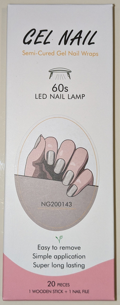 BLACK SPARKLE NG200143 SEMI-CURED GEL NAIL WRAPS