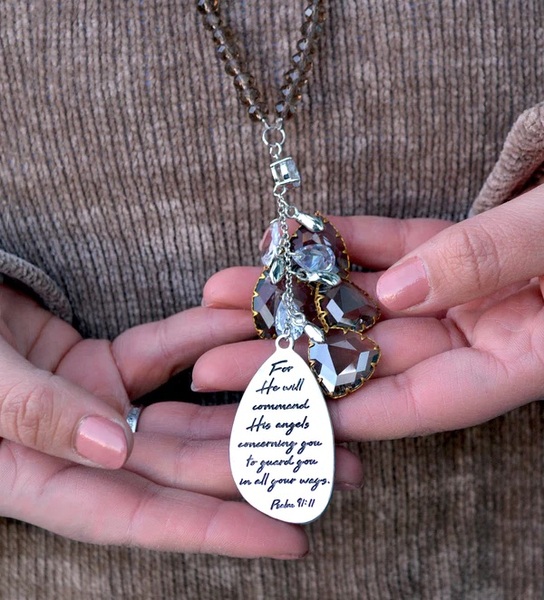 Angel Bible Verse Necklace