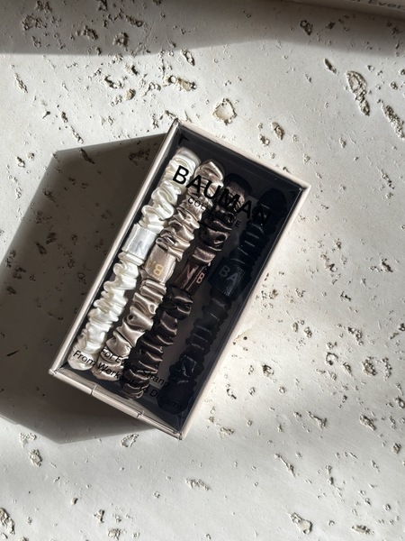 4 Pack Silk Scrunchie Set