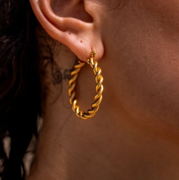 All Love Large Hoops Gold