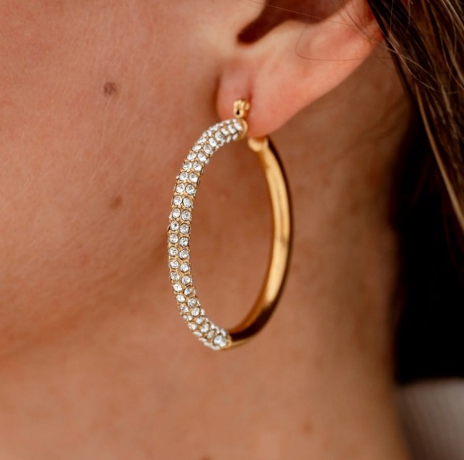 Daybreak Large Hoops Gold