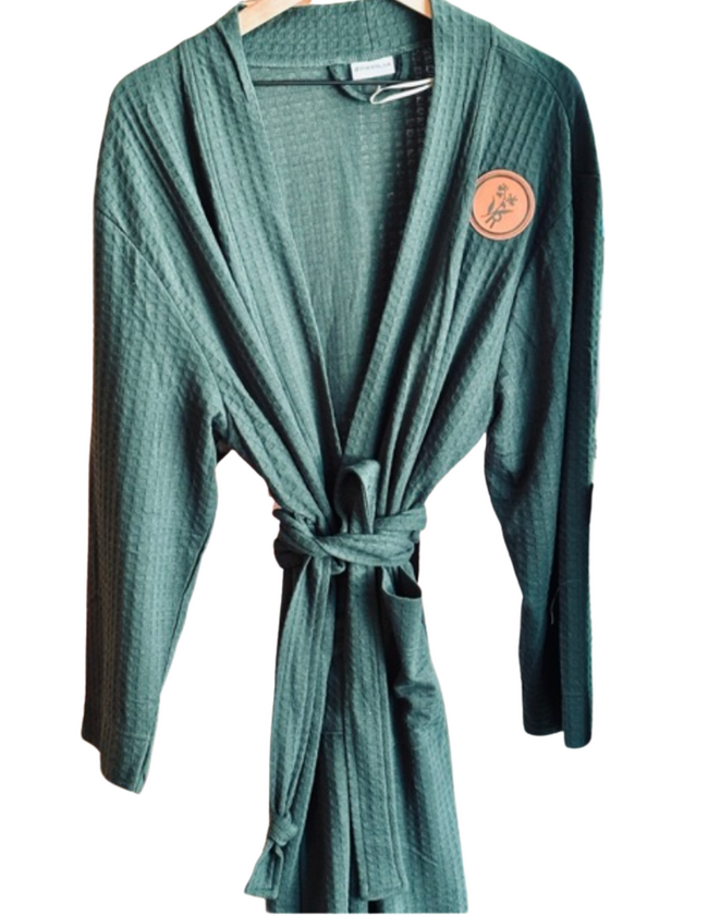 Waffle Robe OSFA - Green