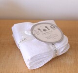 Baby Washcloths Organic - white 5pkg