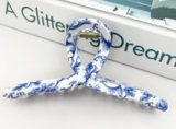 Claw Clip-Blue and White Textured Medium