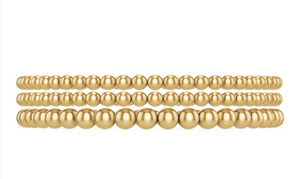 2mm Gold Ball Bracelet Size 6.5