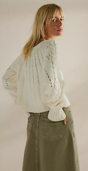 Sandre Pullover in Ivory- XS