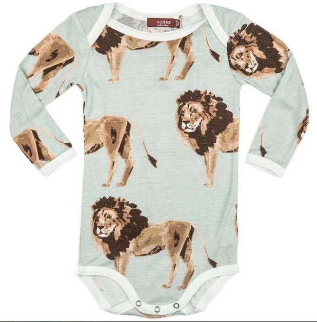 Bamboo LS One Piece Lion 3-6m