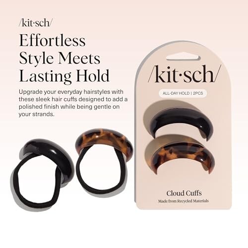 Black & Tort Cloud Cuffs - Medium