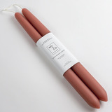 14" Dipped Beeswax Candles - Terra Cotta