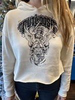 Bone Cropped Hoodie Large