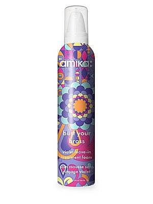 Amika BUST YOUR BRASS Cool Violet Leave-In Foam