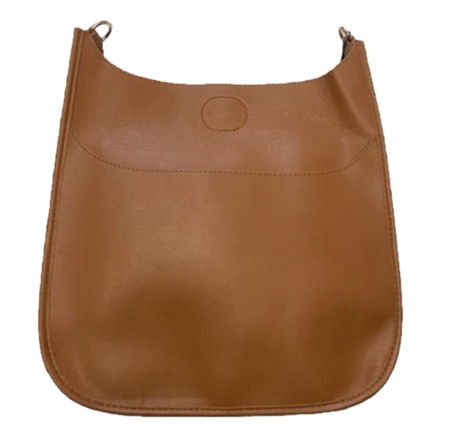 Tan Leather Messenger Bag(STRAP NOT INCLUDED)