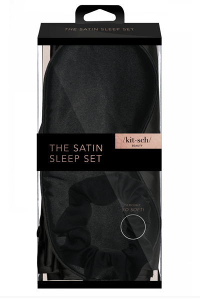 Satin Sleep Set-Black