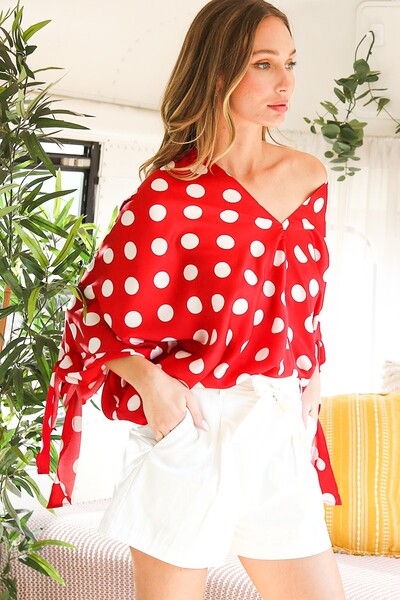 BT 2026 RED DOT BLOUSE L