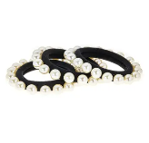 Black Pearl Hair Tie Set of 2