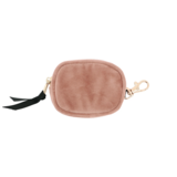 bag-all earbuds/airpods case with clasp | pink velvet