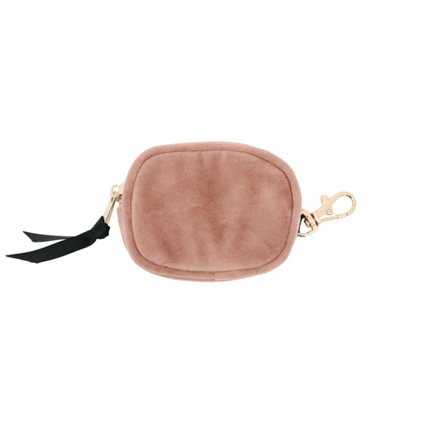 bag-all earbuds/airpods case with clasp | pink velvet