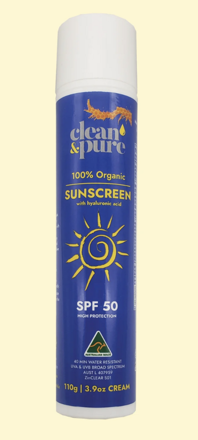 100% organic spf 50 sunscreen