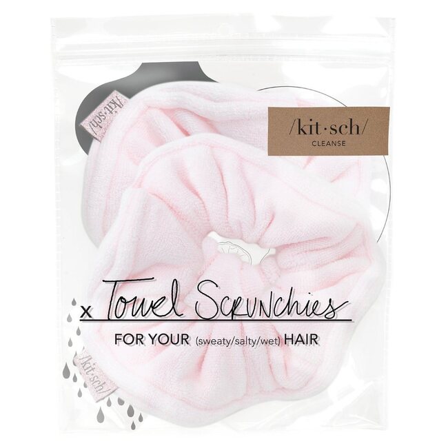 Kitsch Microfiber Towel Scrunchies-Blush