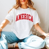 America Star Pattern Graphic Tee Large
