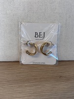 486 18K Gold Sculptural Hoops