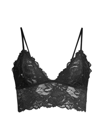 Everyday Lace Longline Black Small