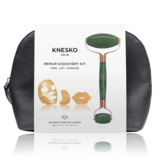 KNESKO - Discovery Kit with Collagen Face Mask, Eye Mask, Lip Mask, and Gemstone Roller - Nanogold Repair
