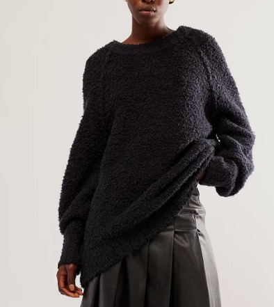 Teddy Sweater Tunic Black Size XS