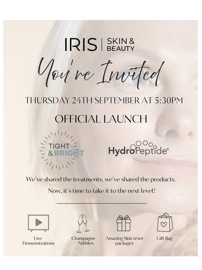 IRIS Alpha + HydroPeptide Launch Ticket