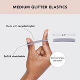  Glitter Hair Ties 12pc Set - Dark