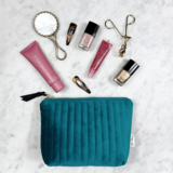 bag-all my makeup pouch | quilted teal velvet