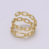 FR AE 14K Gold Chain Ring 