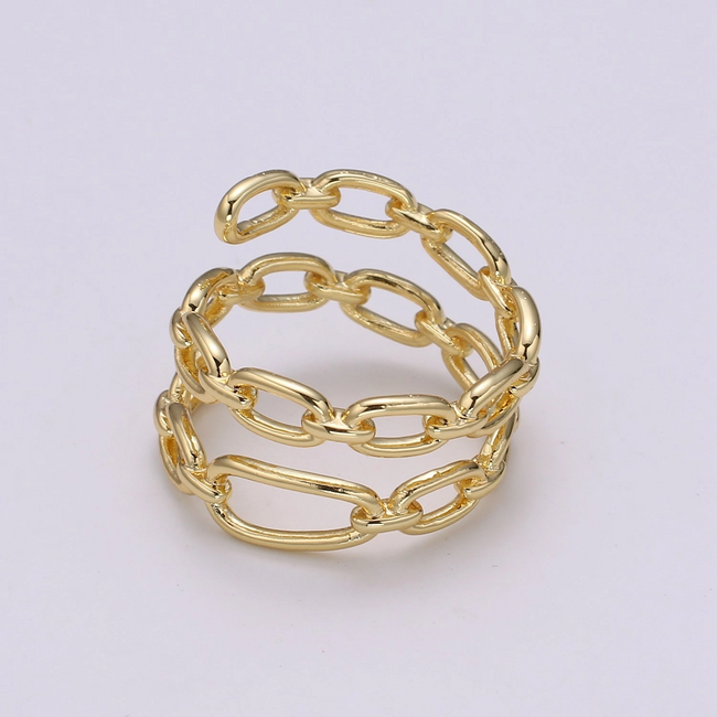 FR AE 14K Gold Chain Ring 