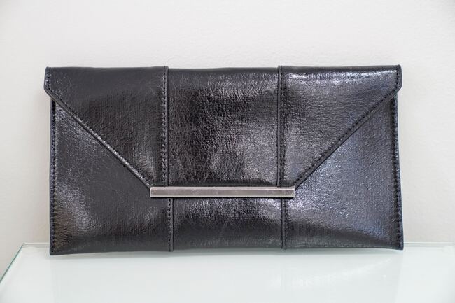 Clutch-Crushed Metallic Evening Black