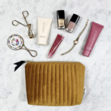 bag-all my makeup pouch | quilted yellow velvet