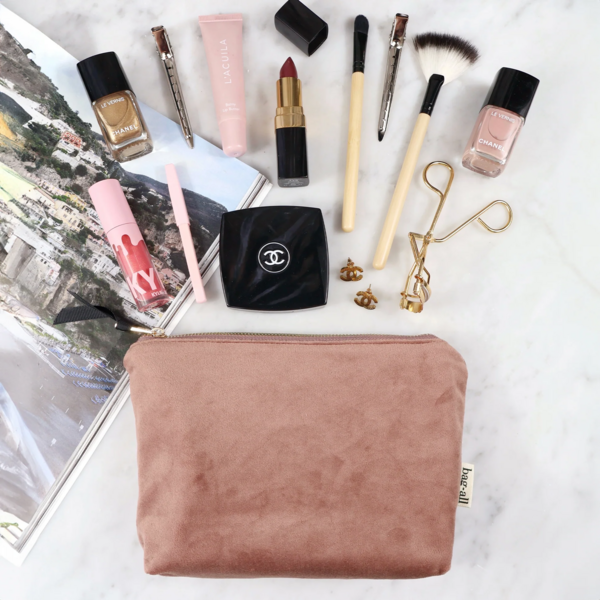 bag-all my makeup pouch | pink velvet