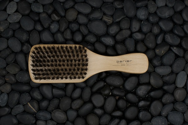 Boar bristle Beach Wood Beard/Hair Brush w handle 