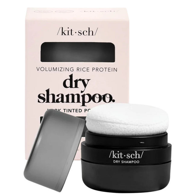 Dark Volumizing Rice Protein Dry Shampoo with Puff