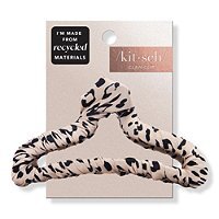Satin Wrapped Claw Clip- Leopard