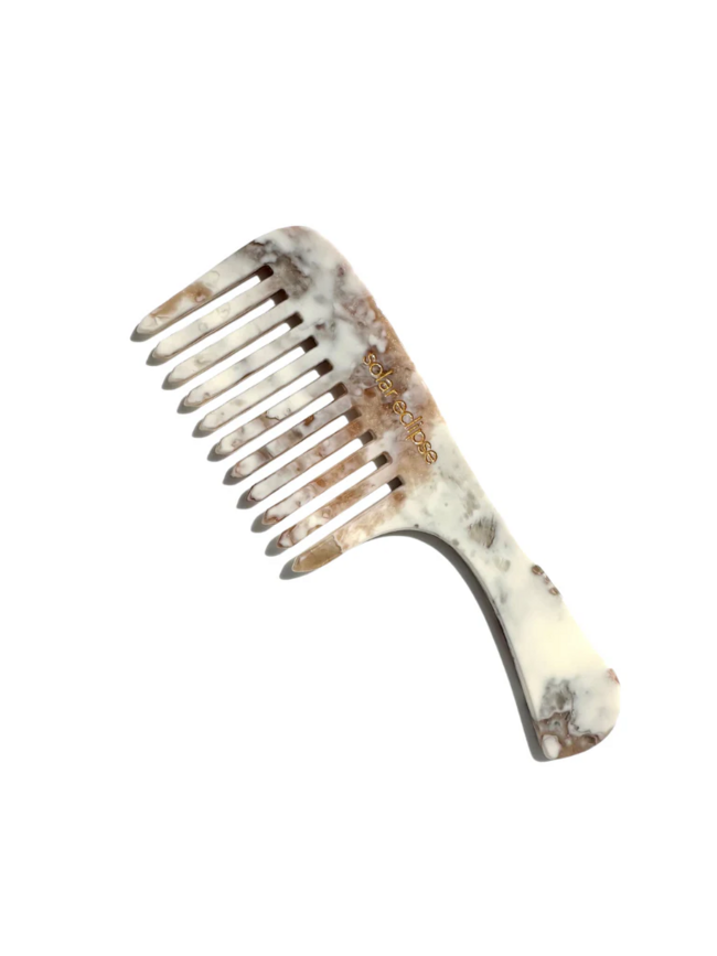 Wide Tooth Handle Hair comb | seashell