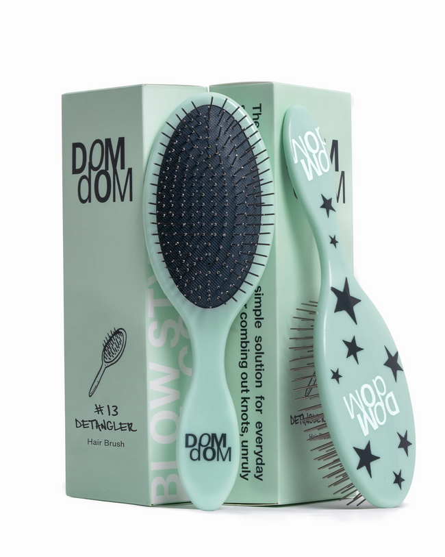 #13 Detangler Brush Green Stars