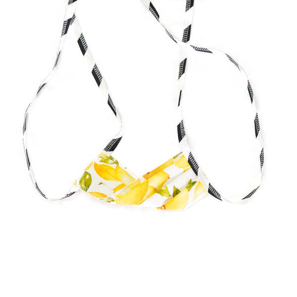 Flannel Face Mask - Vintage Lemons/B&W