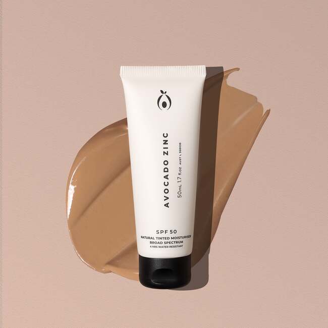 Avocado Zinc | SPF 50 Natural Tinted Moisturiser - Medium-Dark