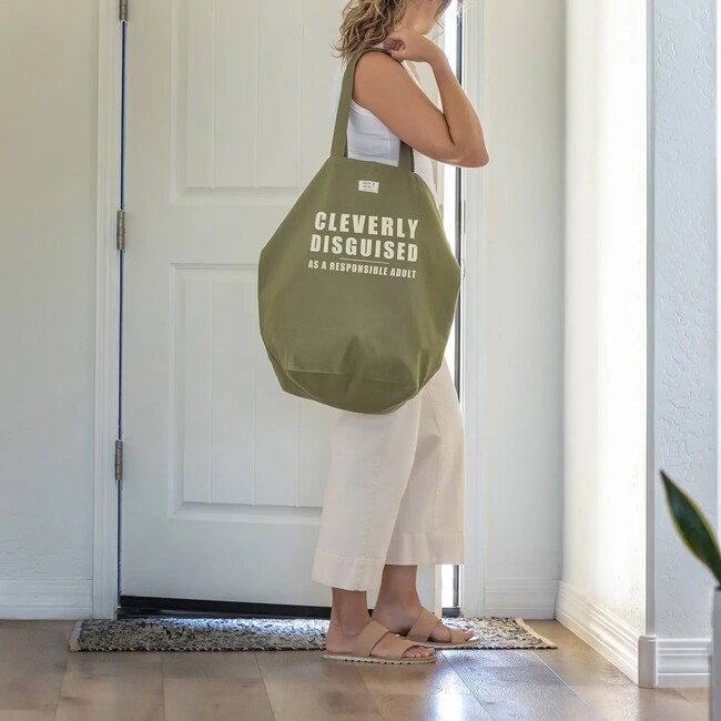 Canvas Tote with Pocket - Various Colors/Sayings