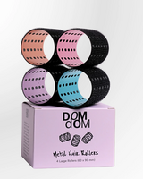 4 - LARGE Metal Hair Rollers w/o clips